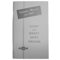 47 Chevrolet Owners Manual