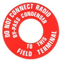 47-59 Generator Warning Tag