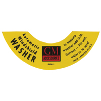 47-59 Windshield Washer Sticker, 