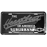 License Plate, The Heartbeat of America Suburban, Ea.