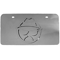 License Plate, Face, Polished Stainless Steel