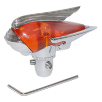 Classic Style Antenna Topper, Chrome & Amber