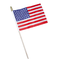 USA Flag, w/ wood stick