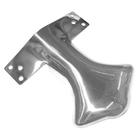 Exhaust Deflector, Plain, Polished Stainless Steel