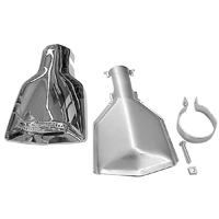 Exhaust Deflector, Chevrolet Crest Logo, Chrome