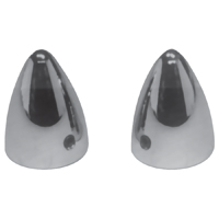 Windshield Wiper Shaft Covers, Bullet Style, Chrome, 9/16