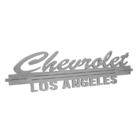 Chevorlet Dealer Emblem, Los Angeles, Polished Stainless Steel, Adhesive Backed