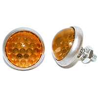 License Plate Reflectors, Amber Glass