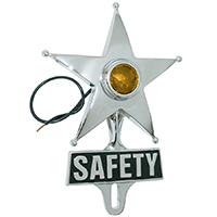 Safety Star, Chrome w/ Amber L.E.D.