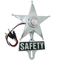 Safety Star, Chrome w/ White L.E.D.