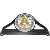 AAA License Plate Ornament, 2 Hole Mount, Black