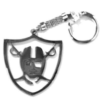 Raiders Key Chain, Polished Stainless Steel