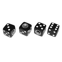 Valve Stem Caps, Dice, Black, 4 pcs.