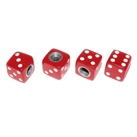 Valve Stem Caps- Red Dice