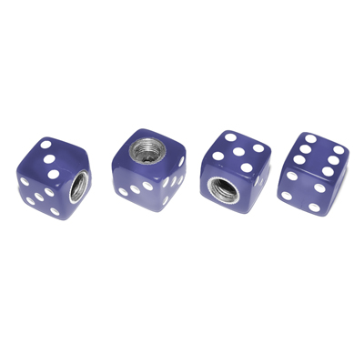 Valve Stem Caps-Purple Dice