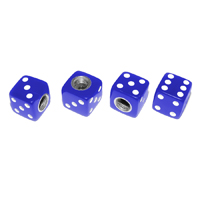 Valve Stem Caps, Blue, Dice, 4 pcs.