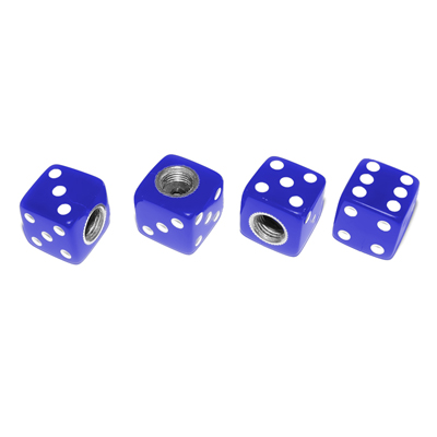 Valve Stem Caps-Blue Dice