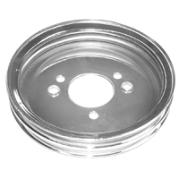 66-68 Chevrolet Big Block Car Chrome Crankshaft Pulley, 2-Groove, 7-3/4