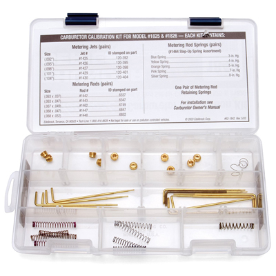 Chevrolet Car - Edelbrock Carburetor Calibration Kit, 3 pr Rods, 3 pr Jets - Fits Model 1406