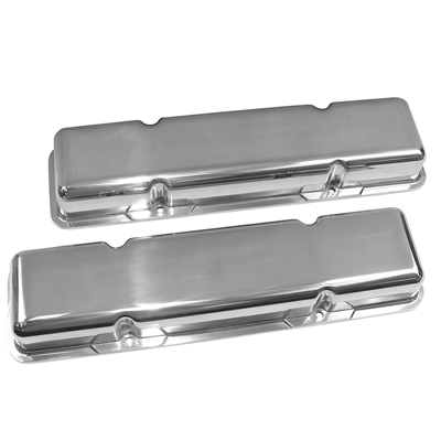 Aluminum Valve Covers, Small Block Polished Smooth Short w/o Holes