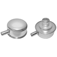 Chrome Universal Breather Cap, Push in w/ Vent Tube