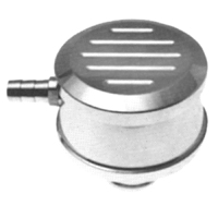 Polished Aluminum Breather Cap, Push in Ball Milled w/ PCV Valve