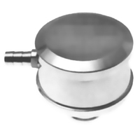 Polished Aluminum Push-in Breather, Smooth w/ PCV Valve