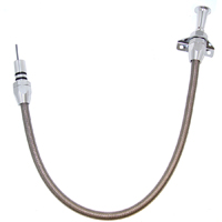 Aluminum Powerglide Transmission Dipstick & Tube, Braided Stainless Steel 29