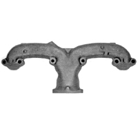 58-68 Chevrolet Small Block Car Ram Horn Exhaust Manifold, 2-1/2