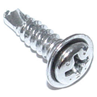 Chrome Screw w/Small Washer Head, #8 x 5/8