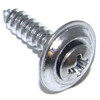 Chrome Screw w/Large Washer Head, #8 x 3/4