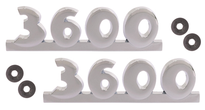 49-51 Chevrolet Truck 3/4 Ton Hood Side Emblem, Pair, Chrome 