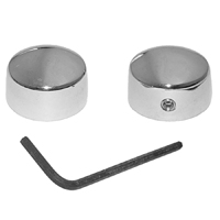 Windshield Wiper Shaft Covers, Chrome Flat, 9/16 Shaft