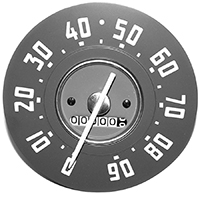 52-53 Chevrolet/GMC Truck Speedometer Gauge, 0-90 mph, White Needle