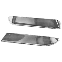 51-55 1st Series Side Window Vent Shades, Polished Stainless Steel