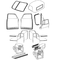 51-53 Cab Weatherstrip Kit, Standard
