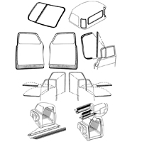 51-53 Cab Weatherstrip Kit, Deluxe