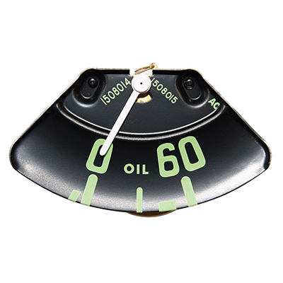 54-55 1st Series Oil Pressure Gauge, 0-60 lbs.