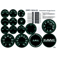 54-59 GMC Dash Gauge Refacing Set