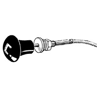 54-55 1st Series Choke Cable w/ Black Knob, 48