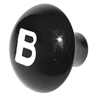54-55 1st Series Emergency Brake Knob, Black