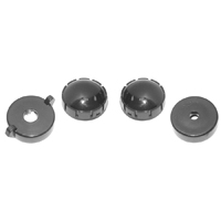 54-55 1st Series Chevrolet Radio Knob Set, Black 4 Pieces