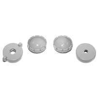 54 GMC Radio Knob Set, Light Gray 4 Pieces