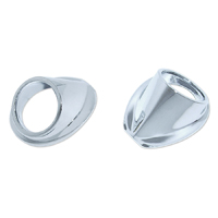 54-55 1st Series Windshield Wiper Bezels, Chrome, Pr.