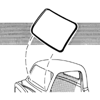 54-55 1st Series Windshield Rubber Seal, Standard