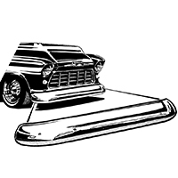 55-57 Front Bumper, Chrome