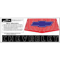 55 1st Series Hood & Grill Decals, Black 