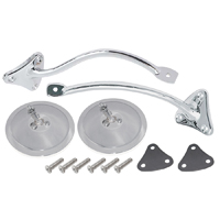 55-59 Exterior Mirror Kit, Chrome, Smooth
