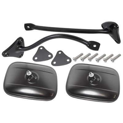 55-59 Exterior Mirror Kit, Painted Brackets, Painted Mirrors