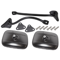 55-59 Exterior Mirror Kit, Painted Brackets, Painted Mirrors